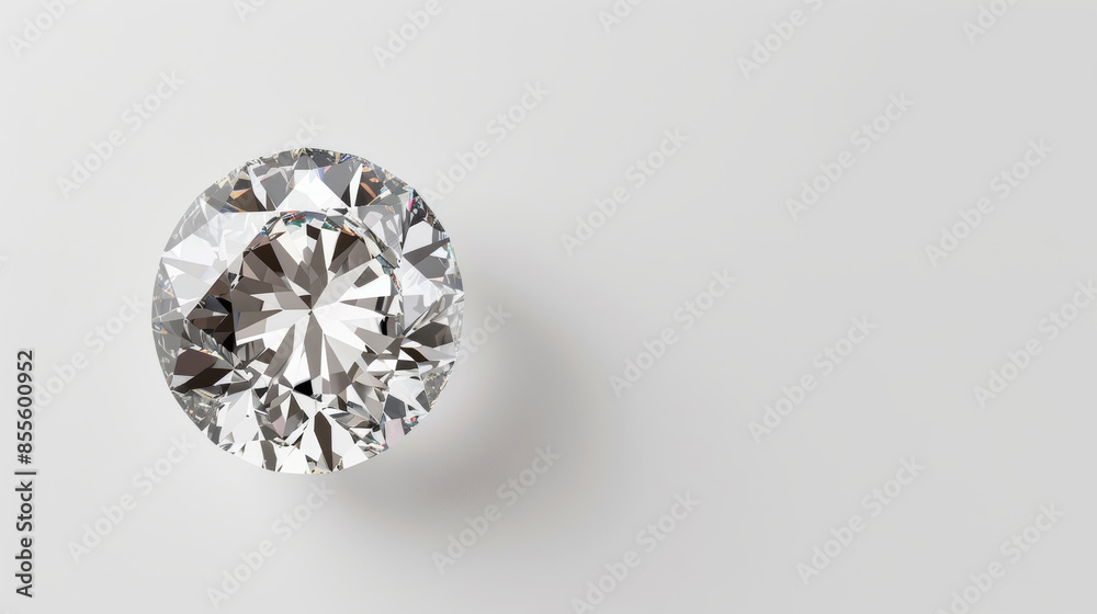 Diamond top view on Isolated white background Diamond top view on Isolated white background
