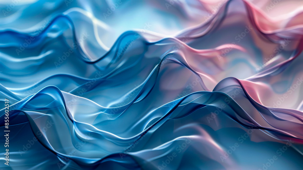 Abstract blue and pink waves flowing and creating a beautiful background Abstract blue and pink waves flowing and creating a beautiful background