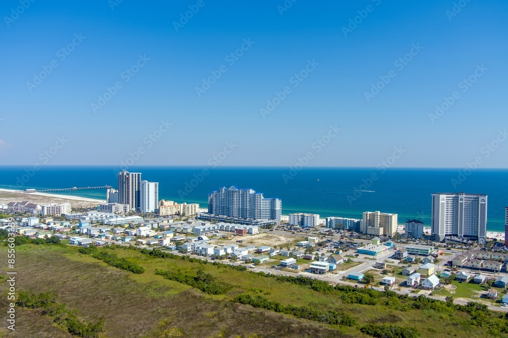 Aerial view of Gulf Shores, Alabama Aerial view of Gulf Shores, Alabama