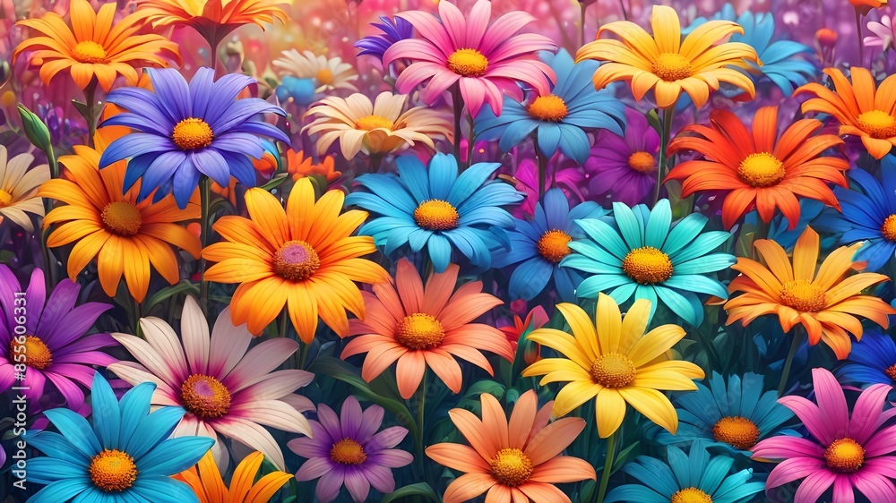 Flowers background, many beautiful flowers background illustration. Flowers background, many beautiful flowers background illustration.