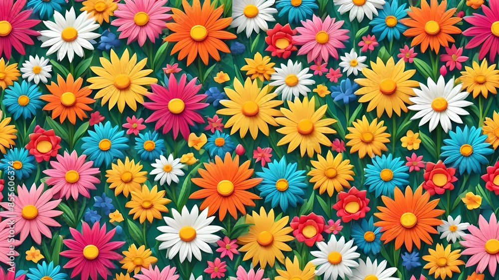 Flowers background, many beautiful flowers background illustration. Flowers background, many beautiful flowers background illustration.