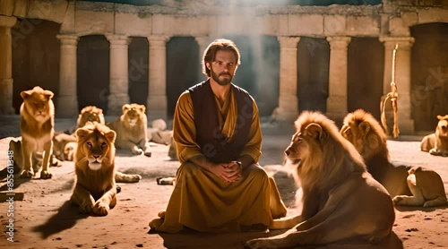 Daniel in the Lions' Den. Faith and Resilience photo