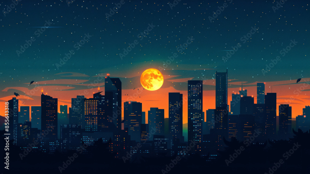 landscape of skyline landscape of skyline