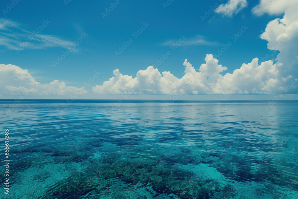 Obraz premium calm and clear Sea in sunny day