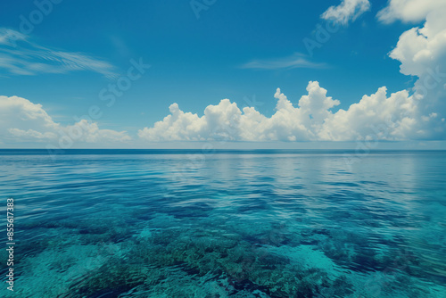 calm and clear Sea in sunny day photo