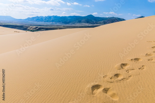 Sarykum is the largest sand dune in Europe in a protected area, as part of the Dagestan Nature Reserve, Russia