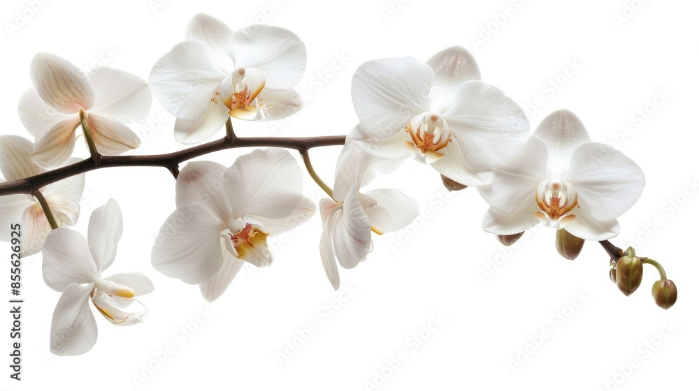 Moth orchid branch isolated on white background Moth orchid branch isolated on white background