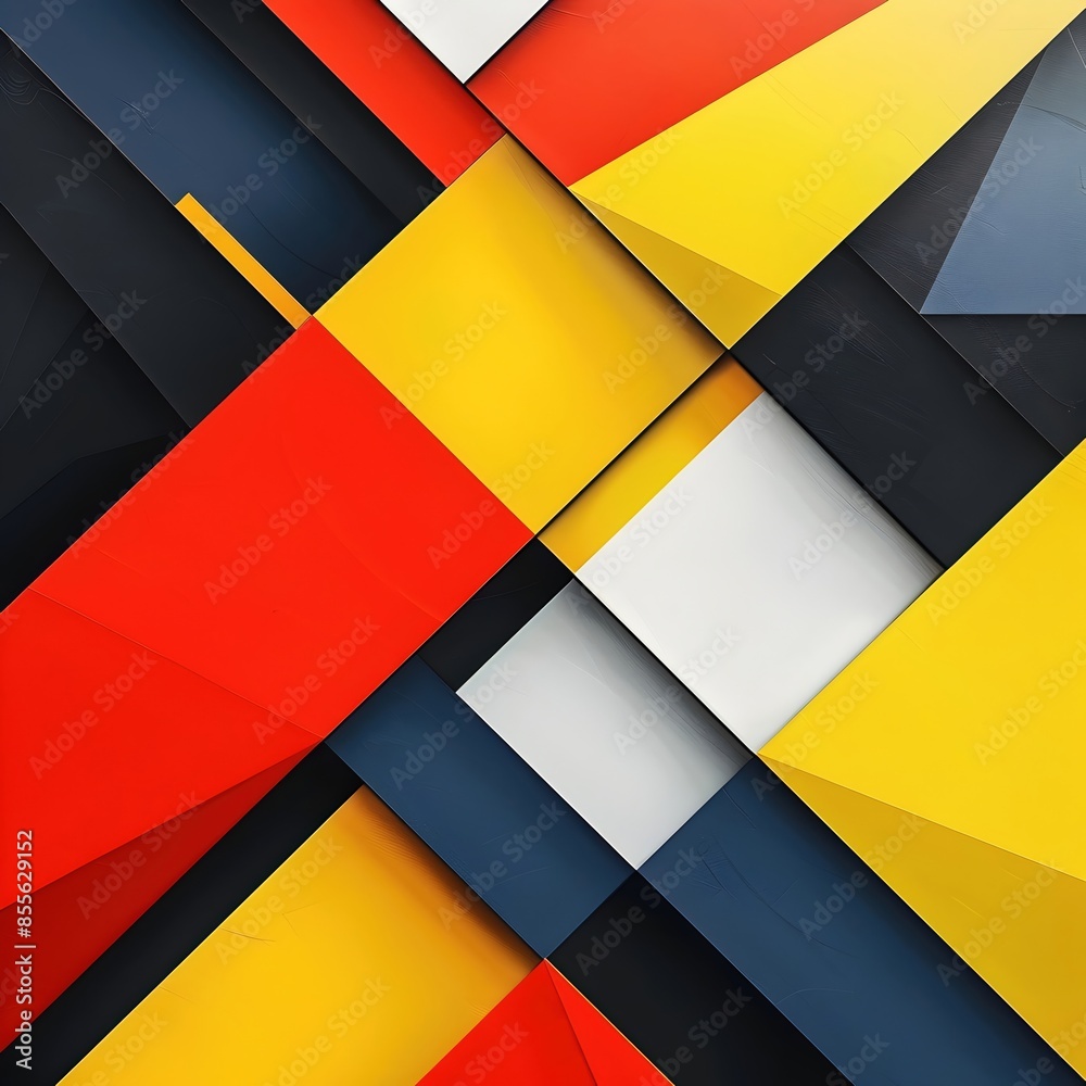 Modern Geometric Abstract Pattern with Intersecting Angular Shapes and Bold Color Blocking in Scandinavian Design Style Modern Geometric Abstract Pattern with Intersecting Angular Shapes and Bold Color Blocking in Scandinavian Design Style