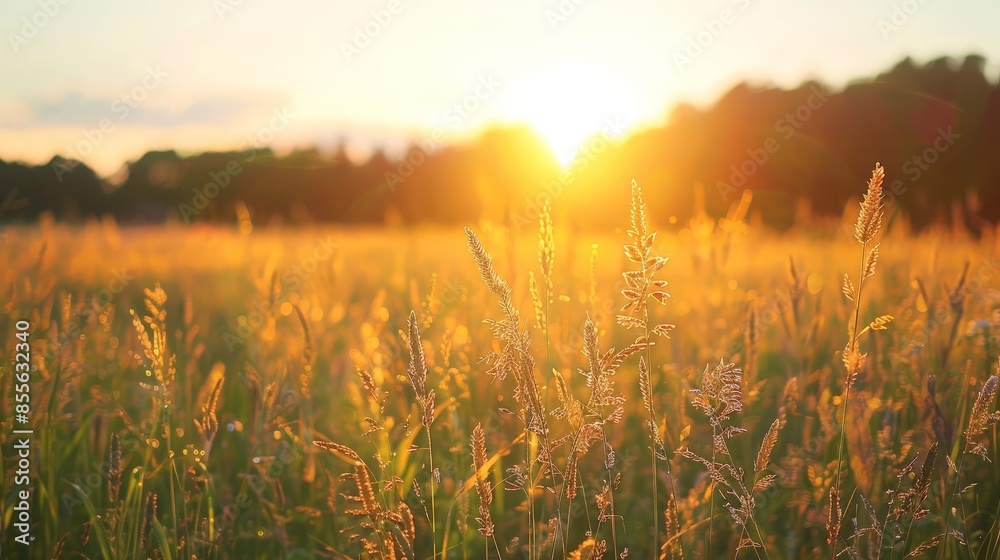 A tranquil meadow bathed in the golden light of sunset, with tall grasses and wildflowers creating a peaceful and serene atmosphere. A tranquil meadow bathed in the golden light of sunset, with tall grasses and wildflowers creating a peaceful and serene atmosphere.