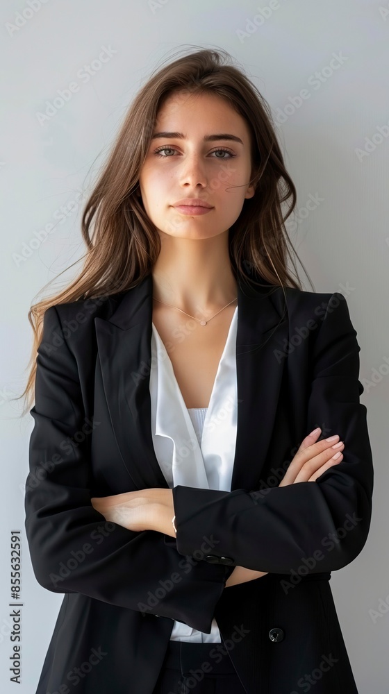 Front view business woman with copy-space Front view business woman with copy-space