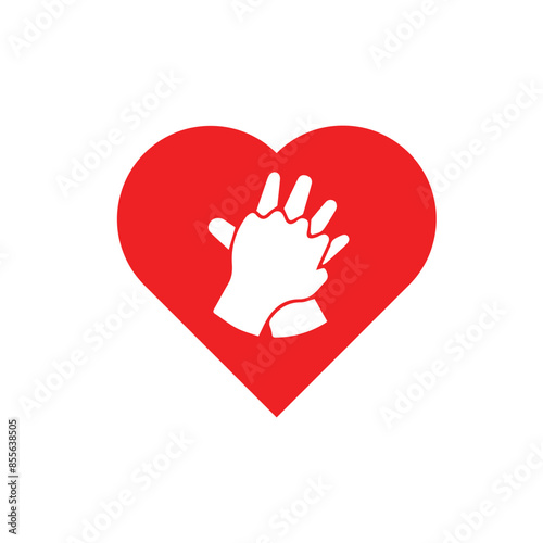 heart cpr medical icon vector design
