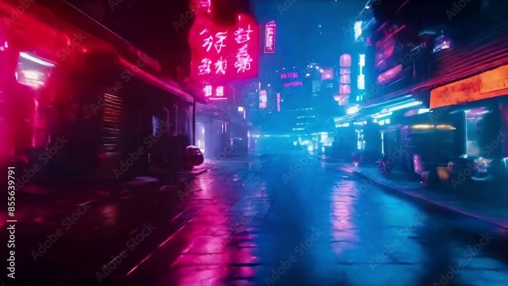 Cyberpunk city. Video generative AI Cyberpunk city. Video generative AI