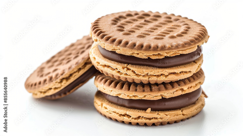 Cream full biscuits isolated Cream full biscuits isolated