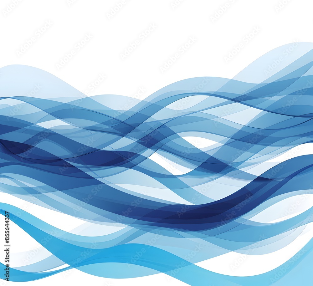 vector background with blue waves on white, vector graphic design ...