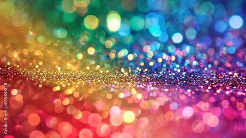 Abstract festive backdrop with dazzling multicolored celebration orbs