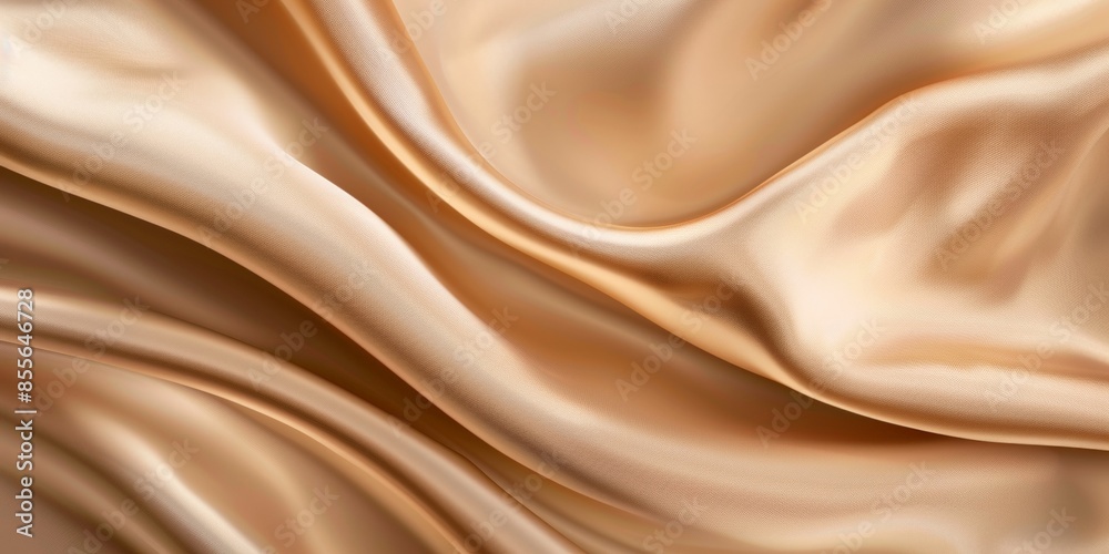 Obraz premium Luxurious Beige Fabric Drape Elegance