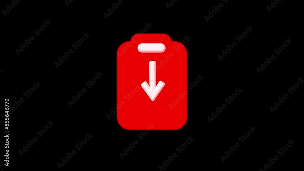 white download button animation on black background. white download button animation on black background.
