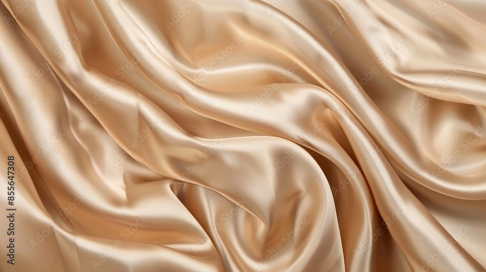 Obraz premium Luxurious Beige Fabric Drape Elegance