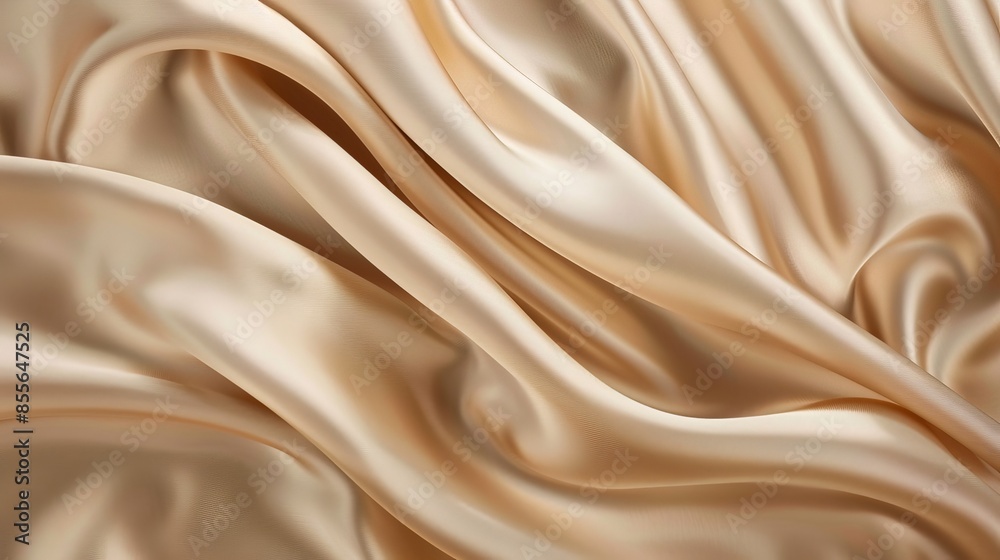 Obraz premium Luxurious Beige Fabric Drape Elegance