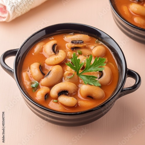 Indian cuisine food black eyed kidney beans curry photo