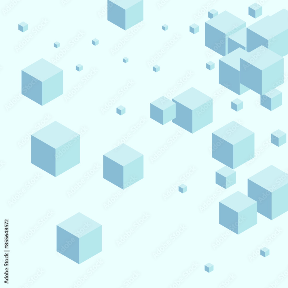 White Box Background Blue Vector. Block Connection Illustration. Sky Blue Cube Futuristic Design. Shape Card. Monochrome Wallpaper Geometric. White Box Background Blue Vector. Block Connection Illustration. Sky Blue Cube Futuristic Design. Shape Card. Monochrome Wallpaper Geometric.