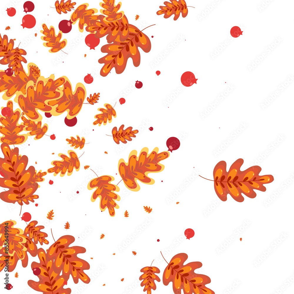 Green Acorn Background White Vector. Leaf Sale Texture. Red Oak. Season Design. Orange Leaves Object. Green Acorn Background White Vector. Leaf Sale Texture. Red Oak. Season Design. Orange Leaves Object.