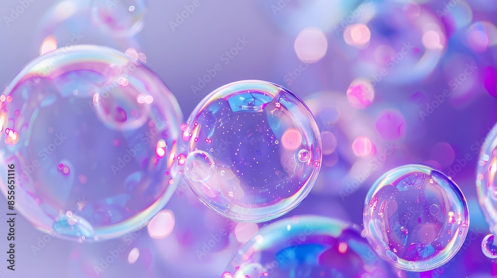 Colorful bokeh and shiny bubbles create bubbly background Colorful bokeh and shiny bubbles create bubbly background