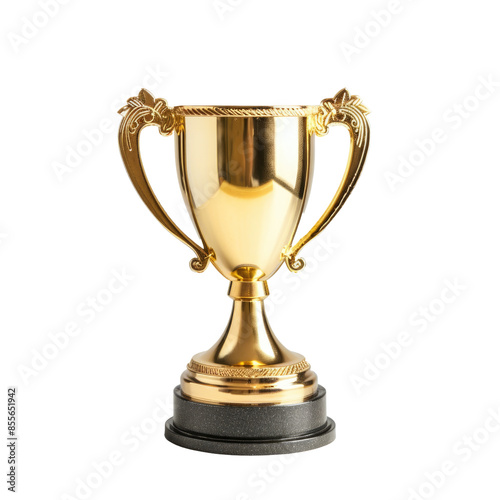 gold trophy cup, png on a transparent background.