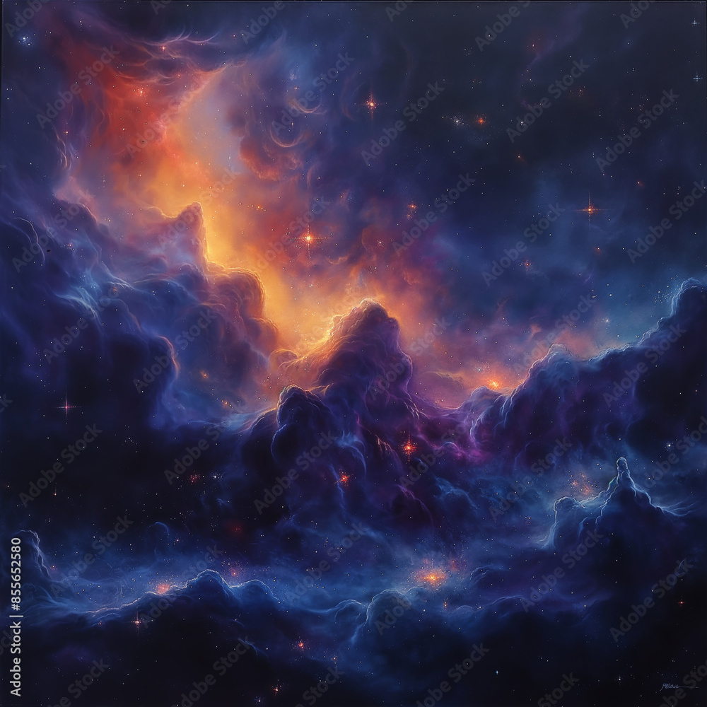 Naklejka premium Riesiger Nebel