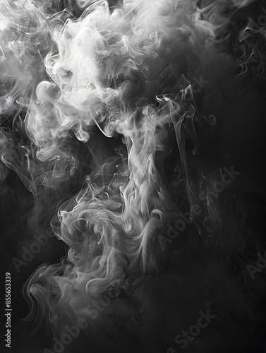 Abstract white smoke or steam swirls