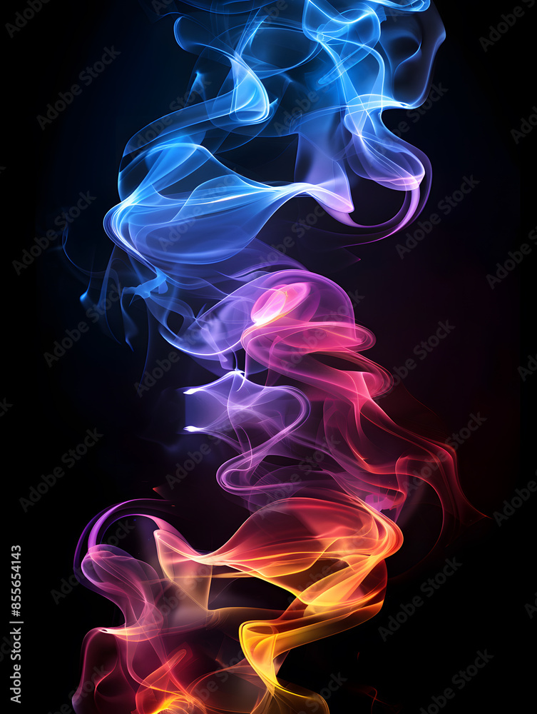 Abstract white smoke or steam swirls Abstract white smoke or steam swirls