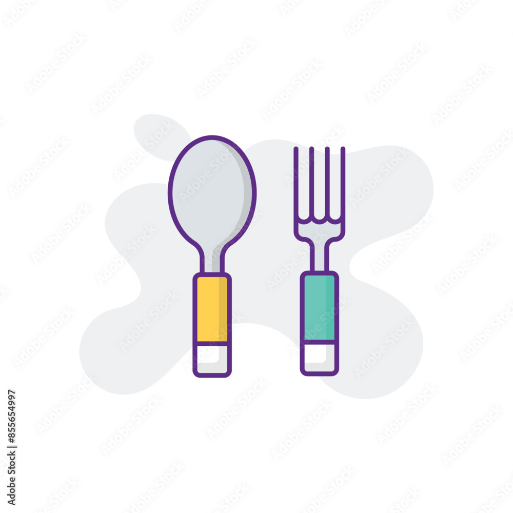 Fototapeta premium Utensils icon design with white background stock illustration