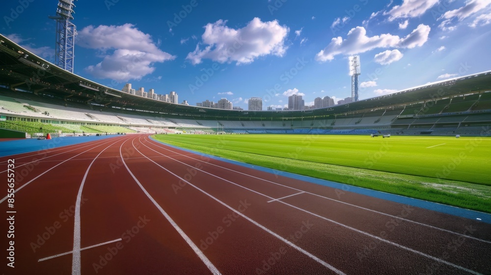 Running track illustration generated by ai Running track illustration generated by ai