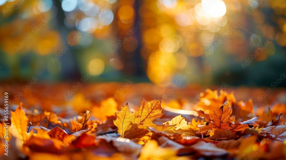 Autumn leaves background illustration generated by ai Autumn leaves background illustration generated by ai