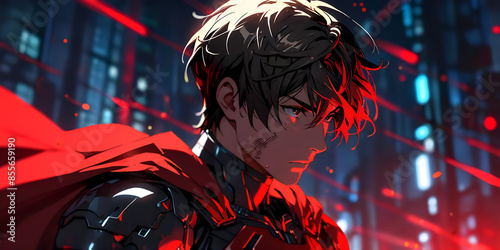 Anime desktop wallpaper, generative AI