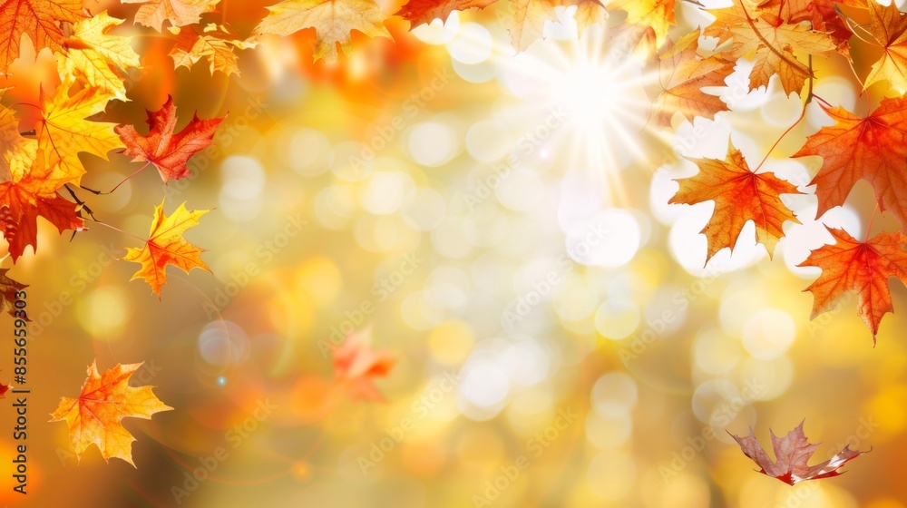 Autumn leaves background illustration generated by ai Autumn leaves background illustration generated by ai