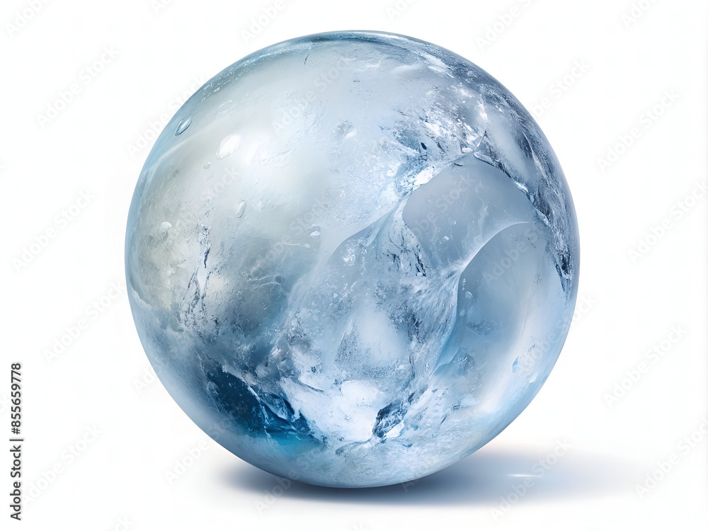 A Beautiful 3D Rendering Of A Realistic Ice Globe. The Perfect Image For Illustrating Climate Change Or Global Warming Concepts. A Beautiful 3D Rendering Of A Realistic Ice Globe. The Perfect Image For Illustrating Climate Change Or Global Warming Concepts.