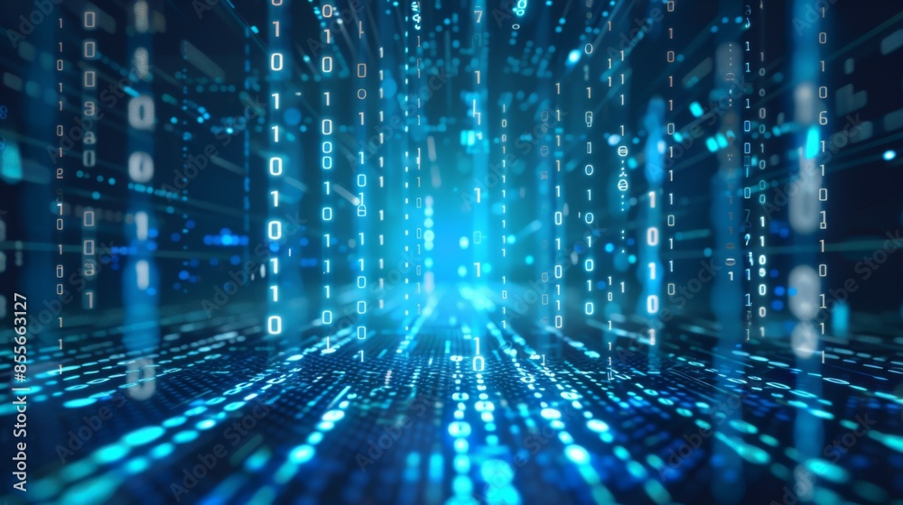 Binary code background illustration generated by ai Binary code background illustration generated by ai