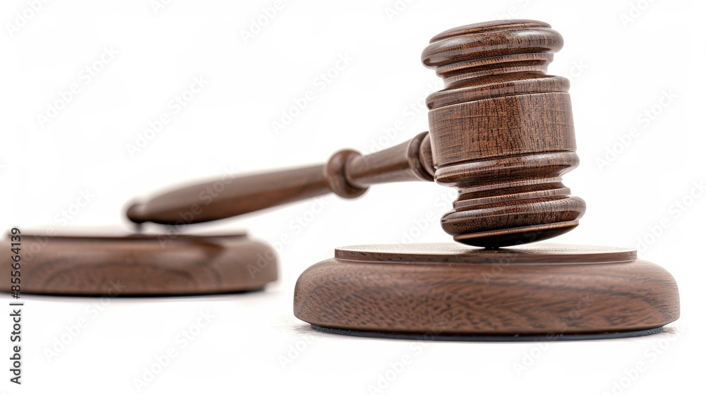 Sharp image of gavel isolated on white background, ideal for legal, law, justice themes. Sharp image of gavel isolated on white background, ideal for legal, law, justice themes.