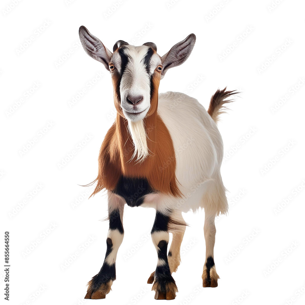 Obraz premium a goat standing upright facing forward with a transparent background