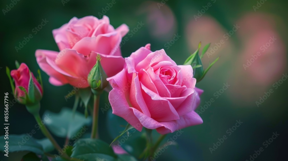 Close up view of rose blooms Close up view of rose blooms
