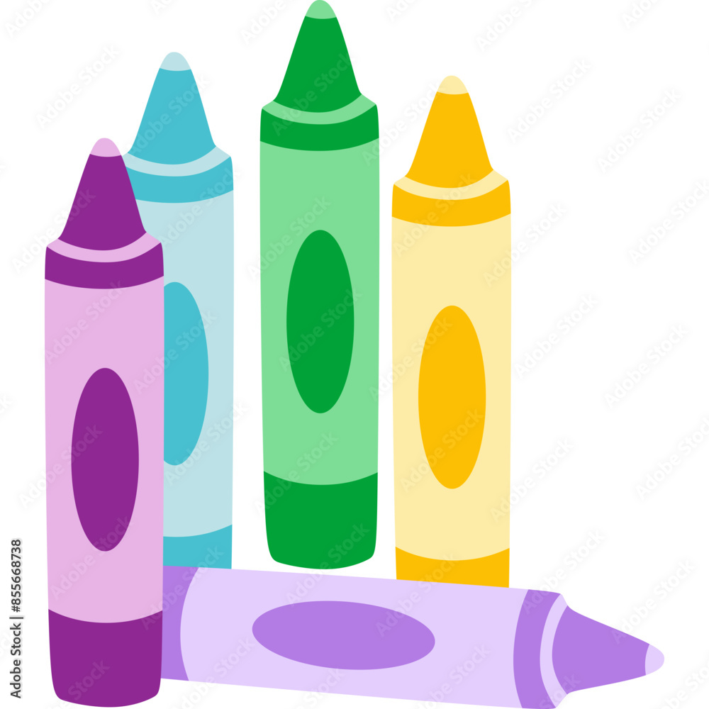 Colorful Crayon Illustration