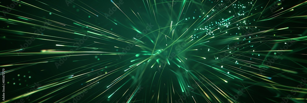 Dark gree background, Complex light trajectories, Manifest the AI era, Glowing lines, Particles, sparkle, ray tracing, speed line . 3:1 , landing page, website, banner Dark gree background, Complex light trajectories, Manifest the AI era, Glowing lines, Particles, sparkle, ray tracing, speed line . 3:1 , landing page, website, banner