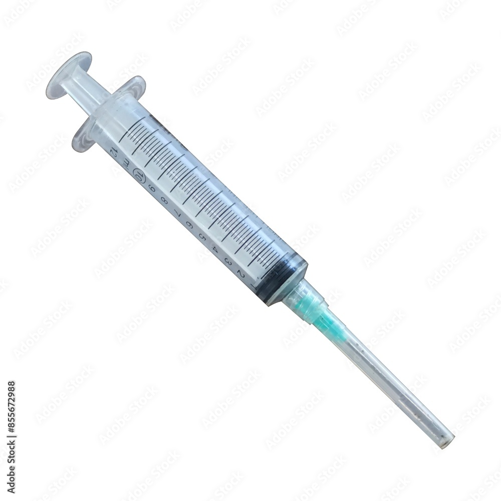 Empty Medical syringe isolated on white Empty Medical syringe isolated on white