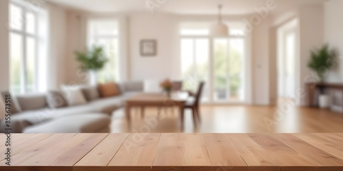 Clean Aesthetic Scandinavian style dinning room with decorations 