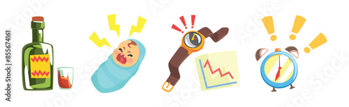 Stress Different Source and Cause Item Vector Set