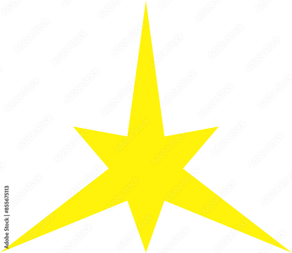 Obraz premium Golden star isolated on white background.