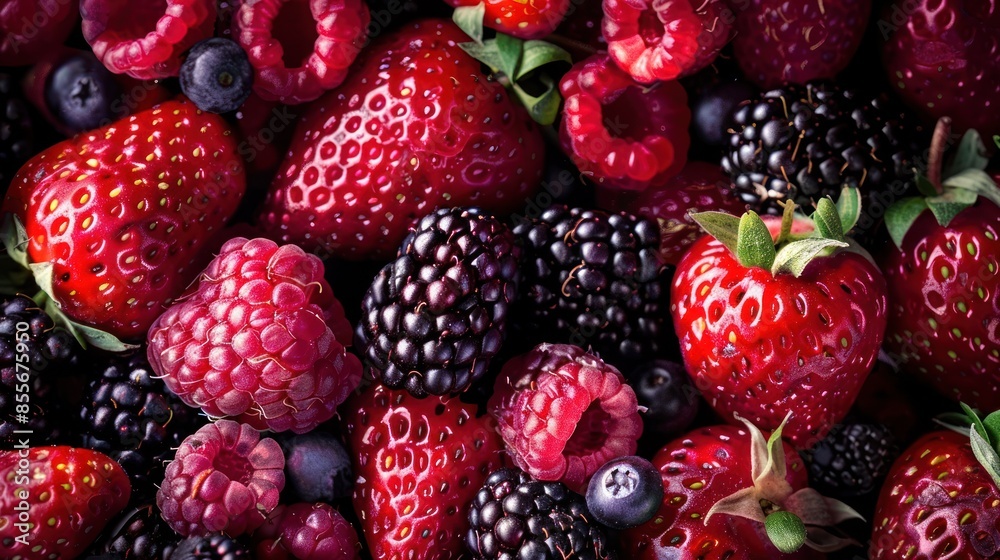 A Colorful Mix of Summer Berries A Colorful Mix of Summer Berries