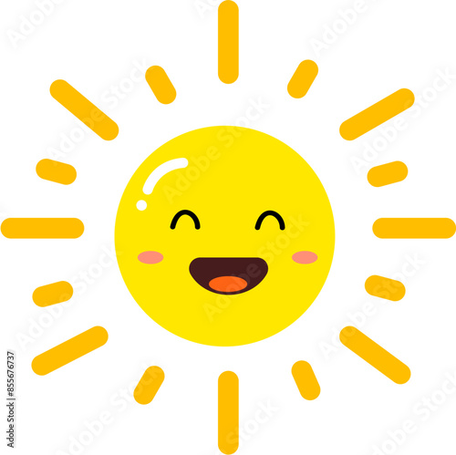 Sun cartoon character.