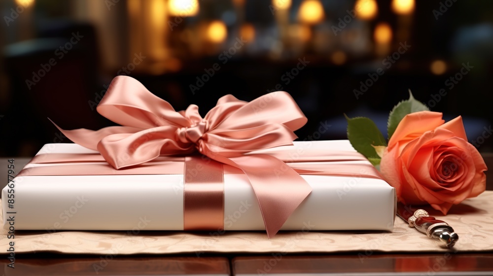 Obraz premium wedding rings on a table